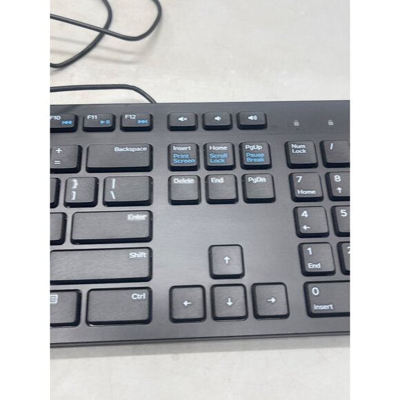 dell keyboard USB wire kb-216 black slim READ - Picture 6 of 11